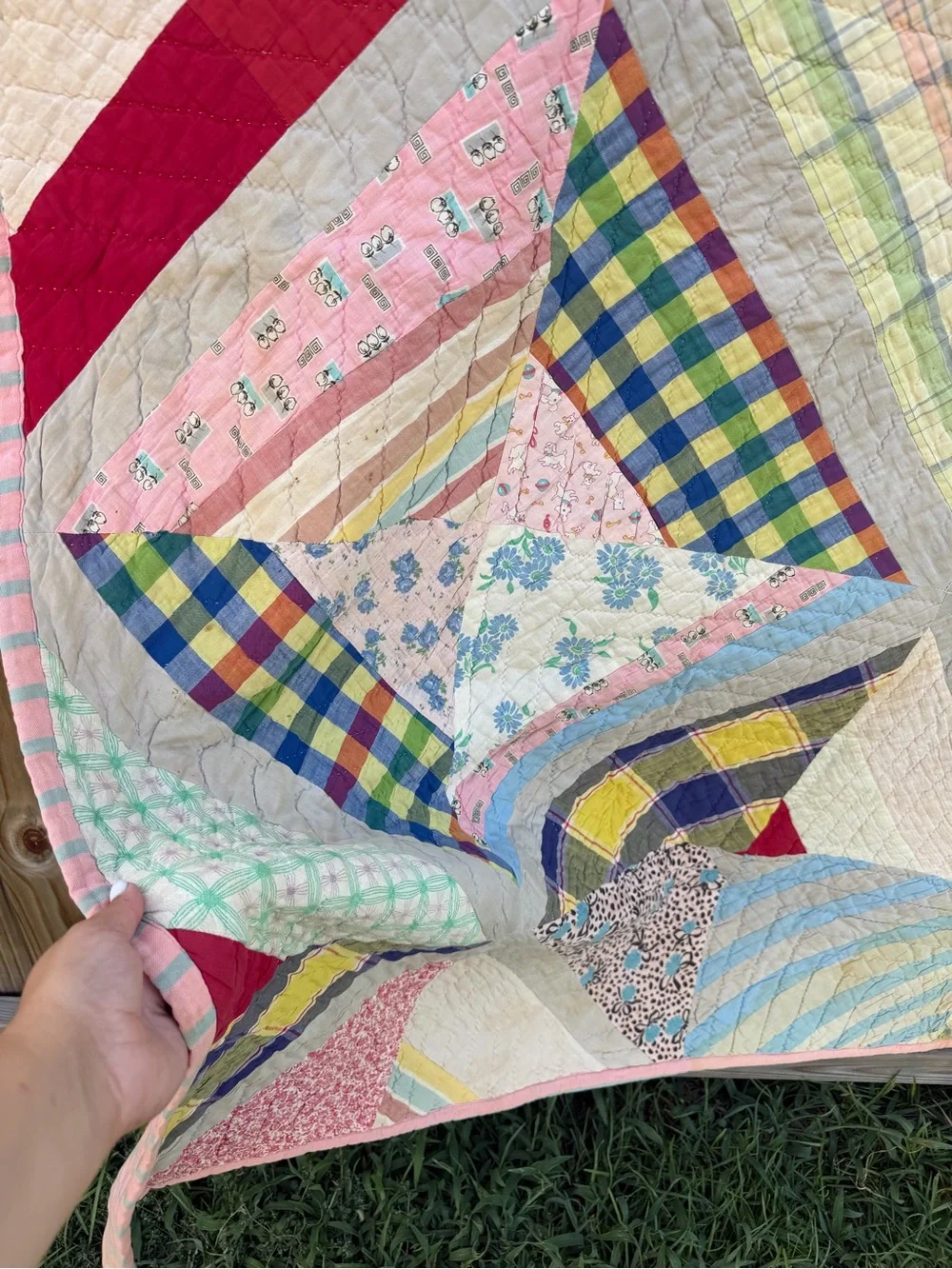 Vintage handmade patchwork quilt